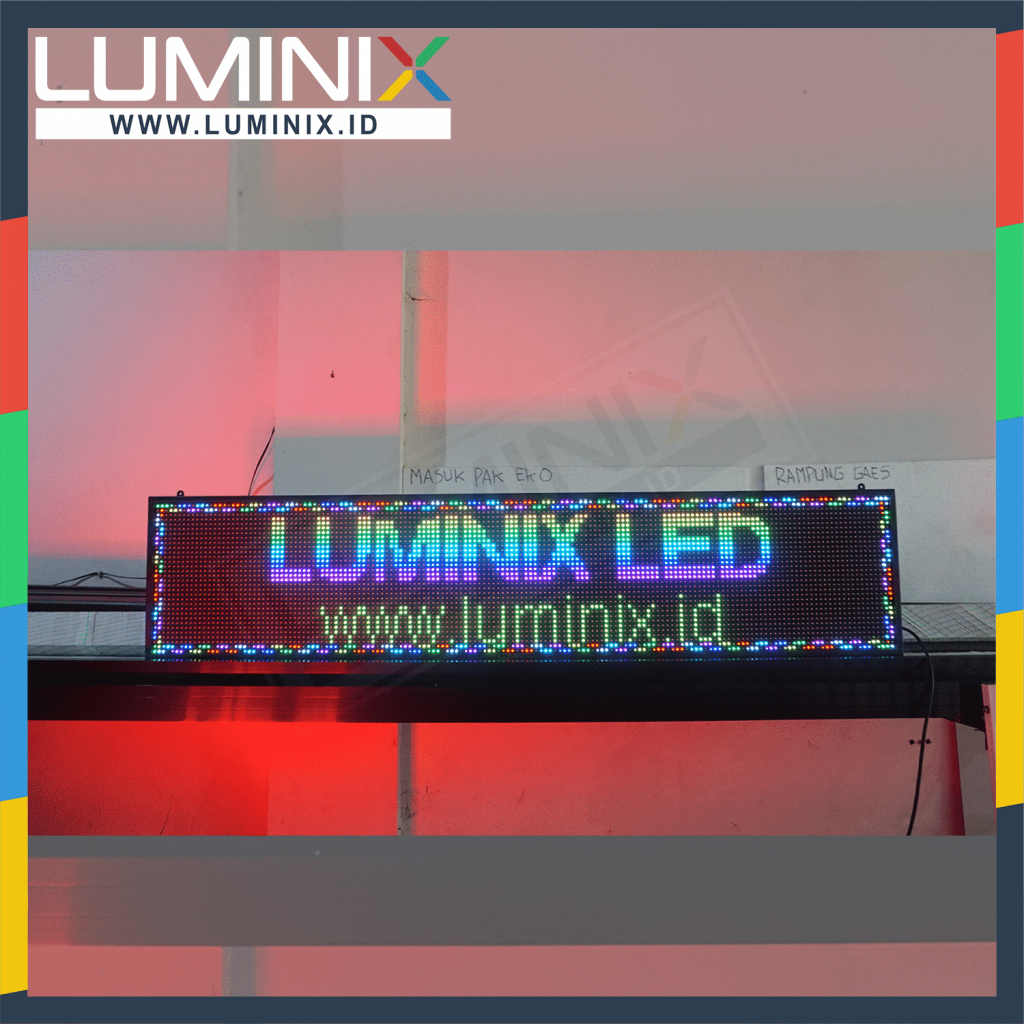 Running Text P Rgb Full Color X Cm Wifi Outdoor Luminix