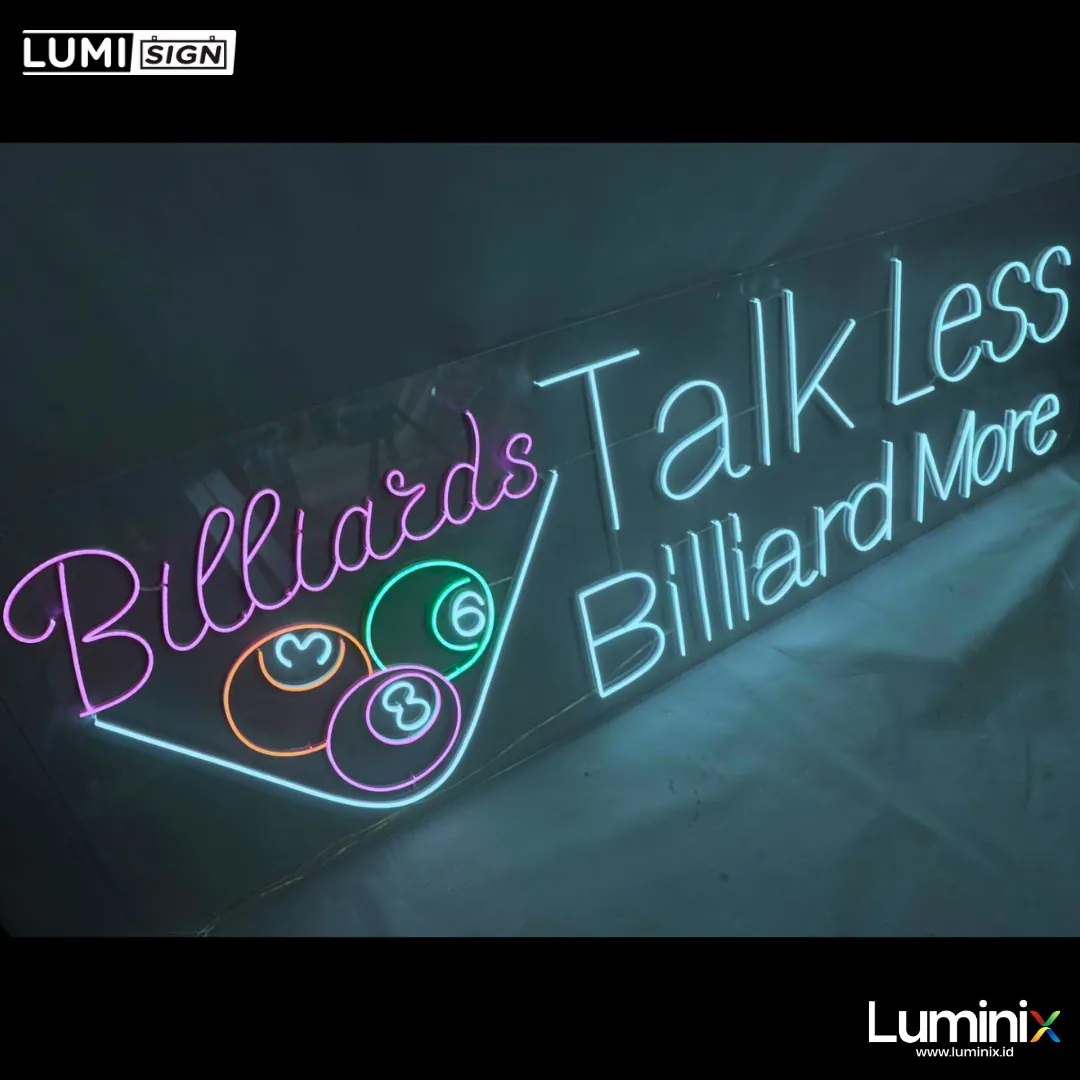 Neon box Billiards Talk Less