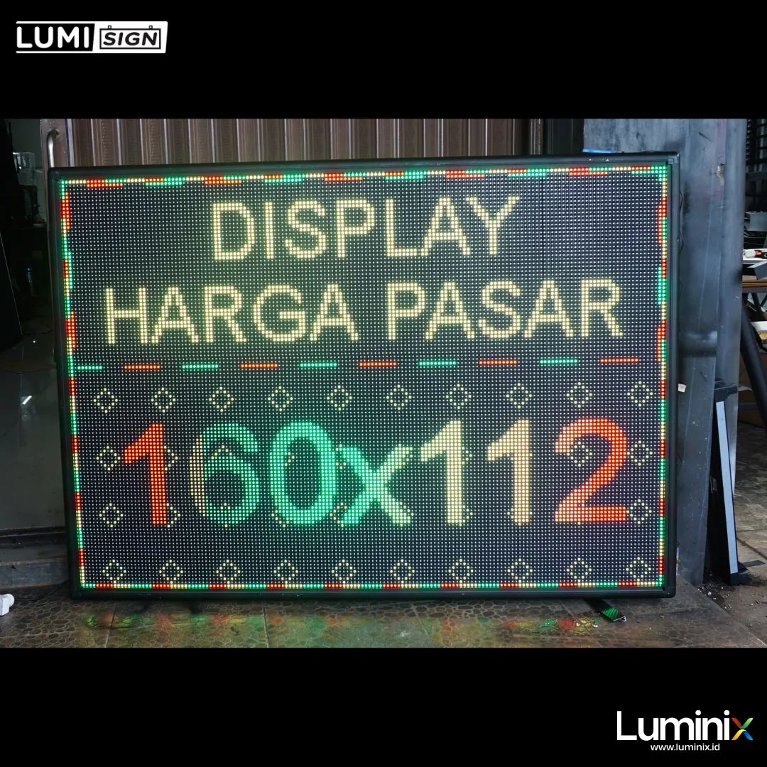 Running text display harga pasar