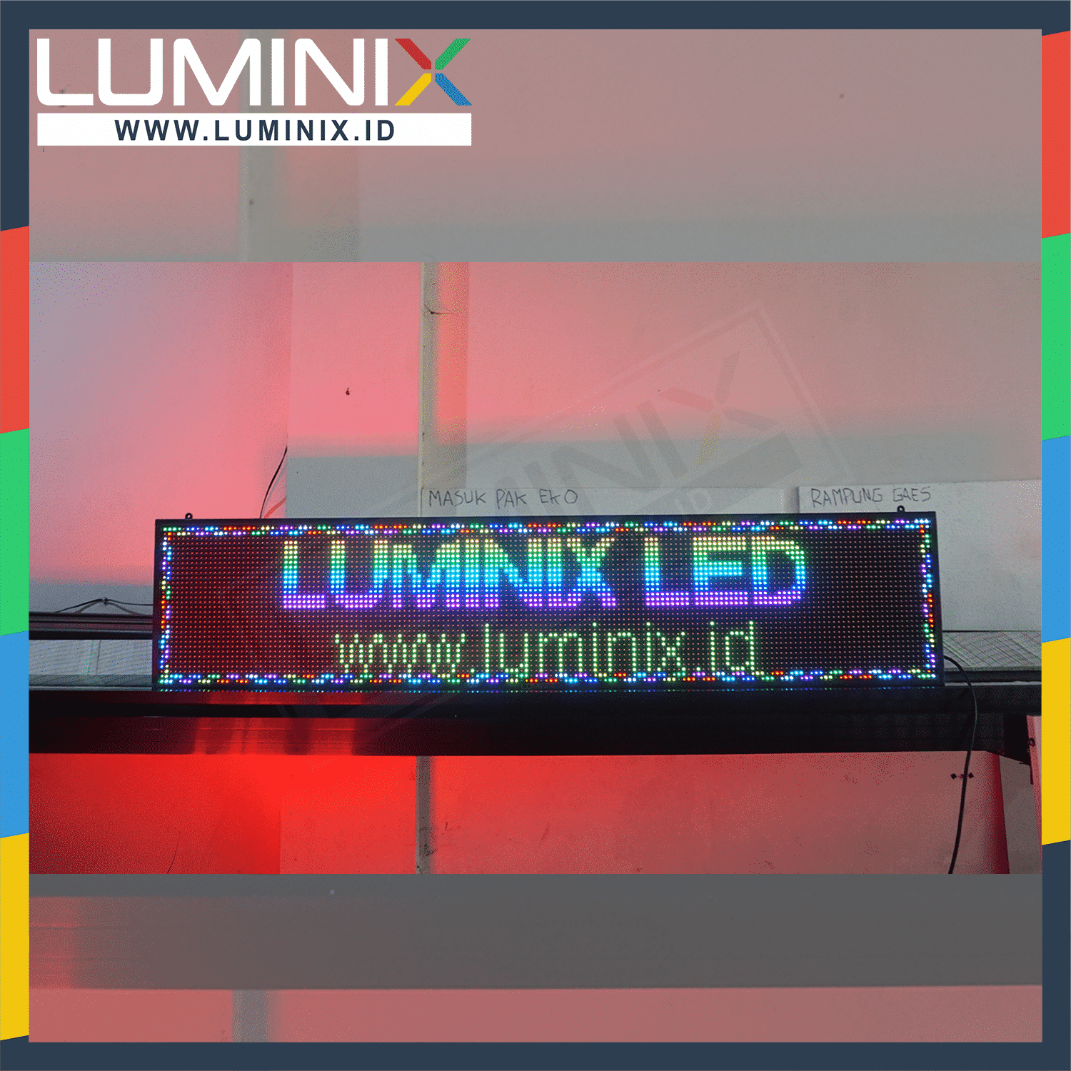 Running Text P10 Rgb Full Color 36x165cm Wifi Outdoor – Luminix